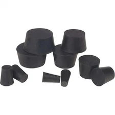 RSTPK2 Premium Laboratory Black Rubber Stoppers | Good to Seal Bottles, Tubes an