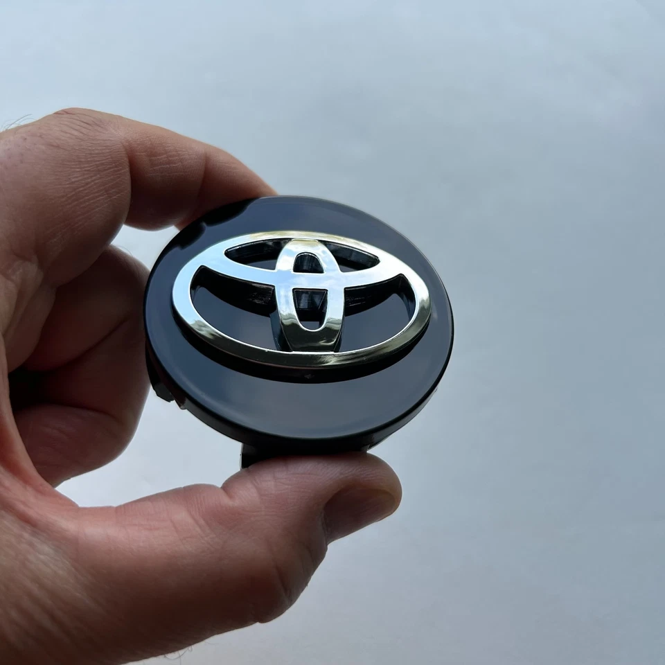 车轮中心盖铬合金标志黑色轮毂盖适用于丰田凯美瑞西耶纳汉兰德 — 第 3/4 张图片