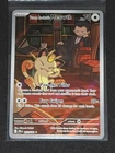 Pokémon Team Rockets Meowth Illustration Rare Holo 203/182 Destined Rivals. Mint