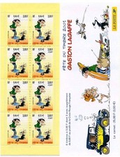 Timbre France Carnet  BC3370a** Journée du Timbre Gaston Lagaffe 2001 non pliée