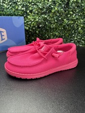 Hey Dude Wendy Funk Mono Casual Slip-on Shoes Electric Pink Size W5