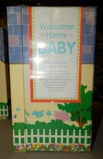 Vintage Welcome Home Baby Keepsake Box 10 1/4" x 5 7/8" x 4 3/4" new
