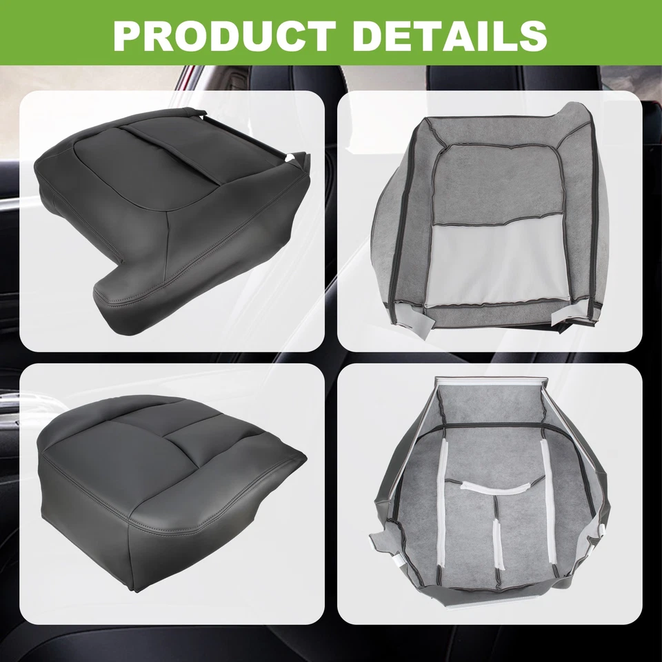 For 03-07 Silverado GMC Sierra 1500 2500 3500 HD Classic Front Seat Cover Black  Foto 2 de 4