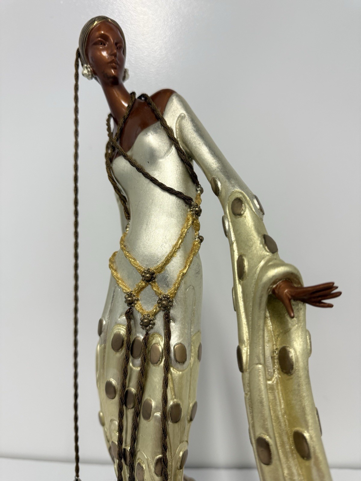 Erte (Romain de Tirtoff) Cold Painted Bronze Sculpture "Melisande" 1990 AP 31/37