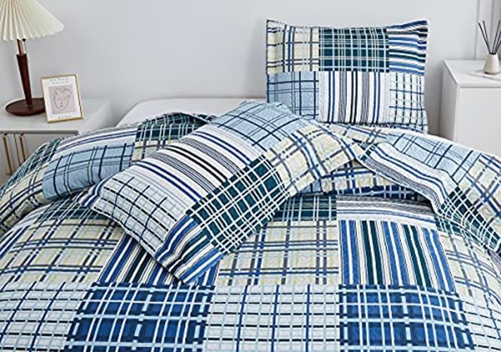 Jessy Home Plaid Quilt Set King Bedspread Coverlet  Assorted Colors , Sizes 