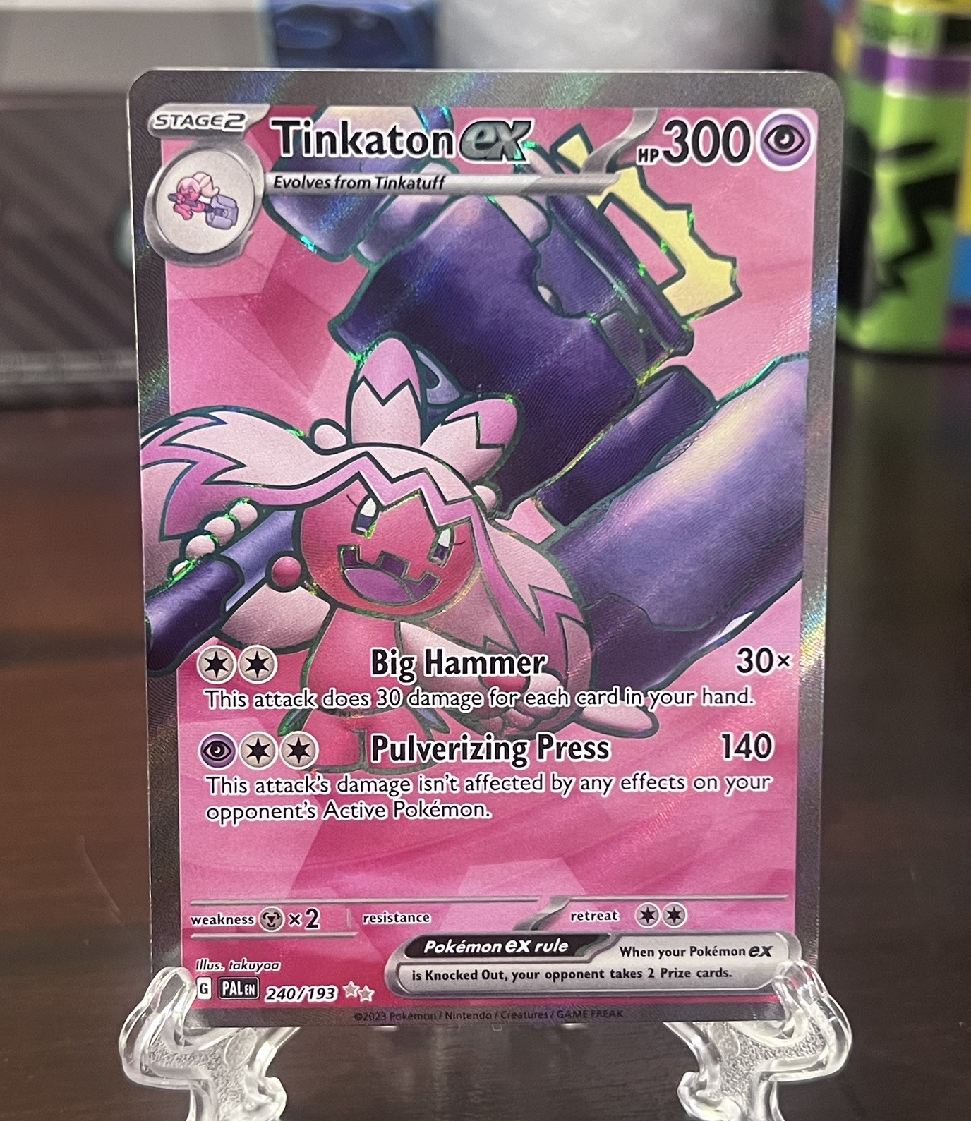 Tinkaton ex 240/193 Paldea Evolved (PAL) NM Full Art Pokemon Card