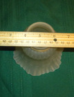 Vintage~Patterned Light Shade/Ruffled Edge Frosted Satin Glass~Replacement — photo 3