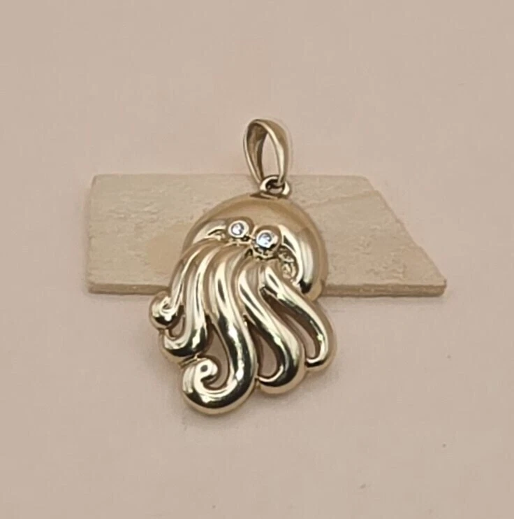 Pierre Lang Kettenanhänger "Oktopus" – vergoldet rhodiniert mit Zirkonia L) 42mm - Bild 4 von 4