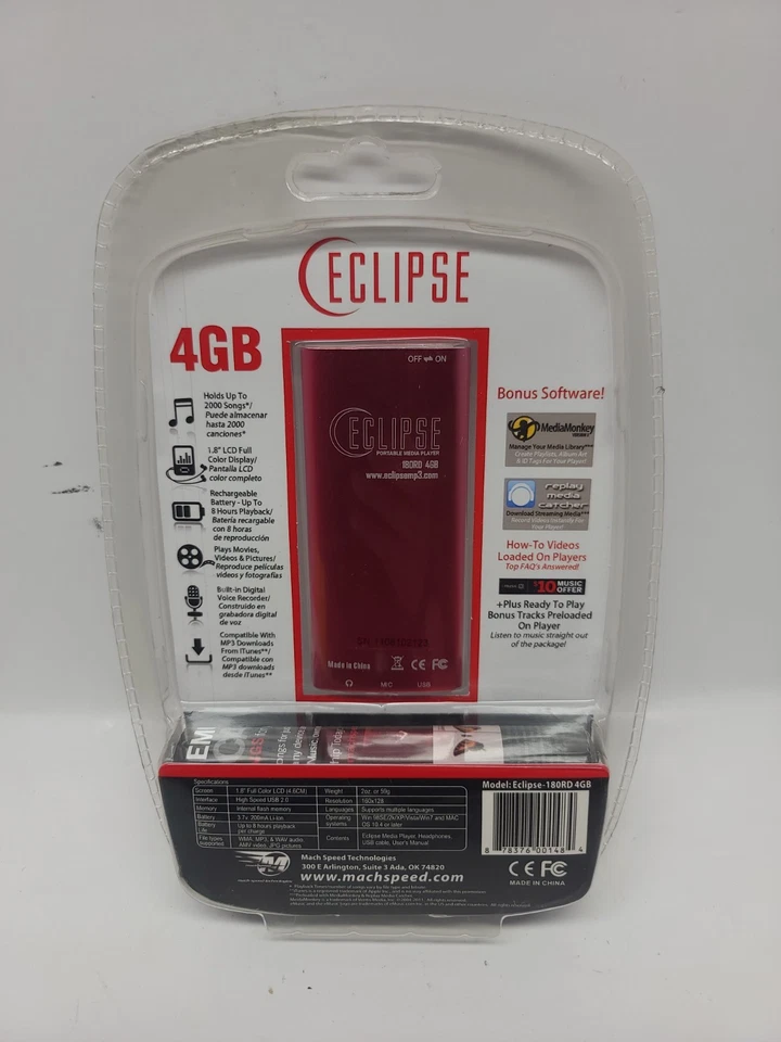 Eclipse 4gb  Video, MP3 Music or Radio 180  Tuner RED - Image 2 of 2