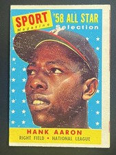 1958 Topps - Sport Magazine '58 All Star Selection Hank Aaron #488 Miscut