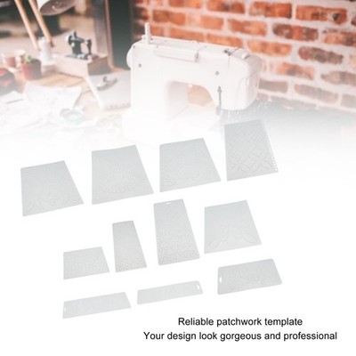 11Pcs Crimping Template Quilting Patchwork Kit Thorn Sub Embroidered Handmade