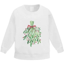 'Mistletoe With Red Ribbon Christmas  ' Kid's Sweatshirt (KW053252)