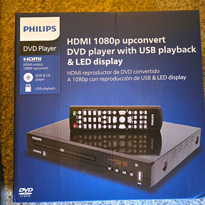 Philips PLD2025/P7 DVD Player HDMI 1080p Upconvert USB LED Display