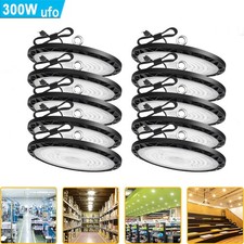 10 Pack 300W UFO Led High Bay Light Commercial Industrial Warehouse Shop Light