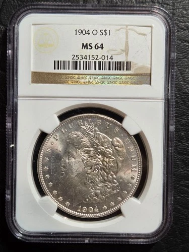 Beautiful 1904 O Morgan Silver Dollar NGC Graded MS 64