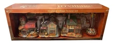 Holiday Time 10 Pc Thanksgiving Village House Set Mainstone Mill/Petes Produce