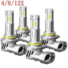4/8/12X 9005 9006 LED Headlights Kit Combo Bulbs High Low Beam Super White Brigh