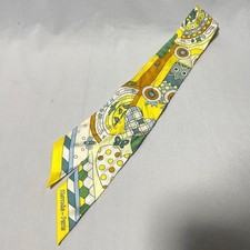 Hermes Twilly Scarf Whisper of the Forest Jaune Vif m1 1222