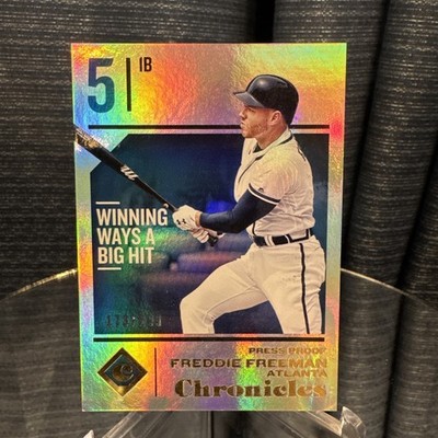 2018 Panini Chronicles #4 Freddie Freeman Press Proof #/299 Braves/Dodgers