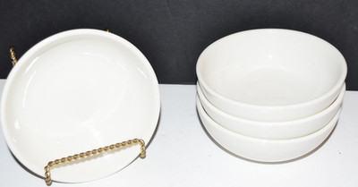 Vtg Iroquois Russel Wright  White Cereal Bowls 5¼  Set of 4