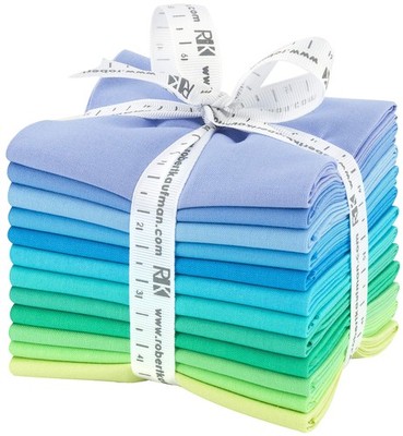 Kona Cotton Solids Mermaid Shores 12 Fat Quarters Robert Kaufman Fabrics