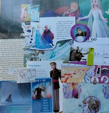 Small Disney Frozen Scrapbooking Ephemera Bundle Kit Pack Paper Olaf Anna Elsa