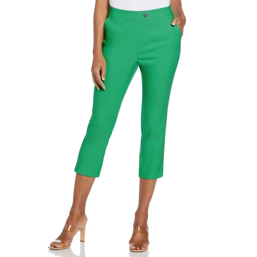 Rafaella Womens Stretch Capri Pant - Size 6 Kelly Green
