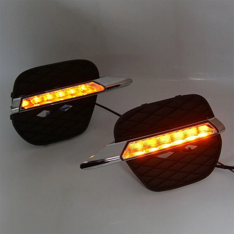 Luces de circulación diurna LED DRL para BMW X5 E70 2011~2013 faros antiniebla parachoques Foto 3 de 4