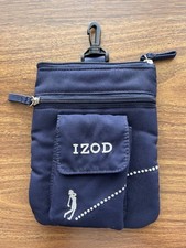 Izod golf tee purse bag pouch clip cinch 8 x 5 zipper accessories