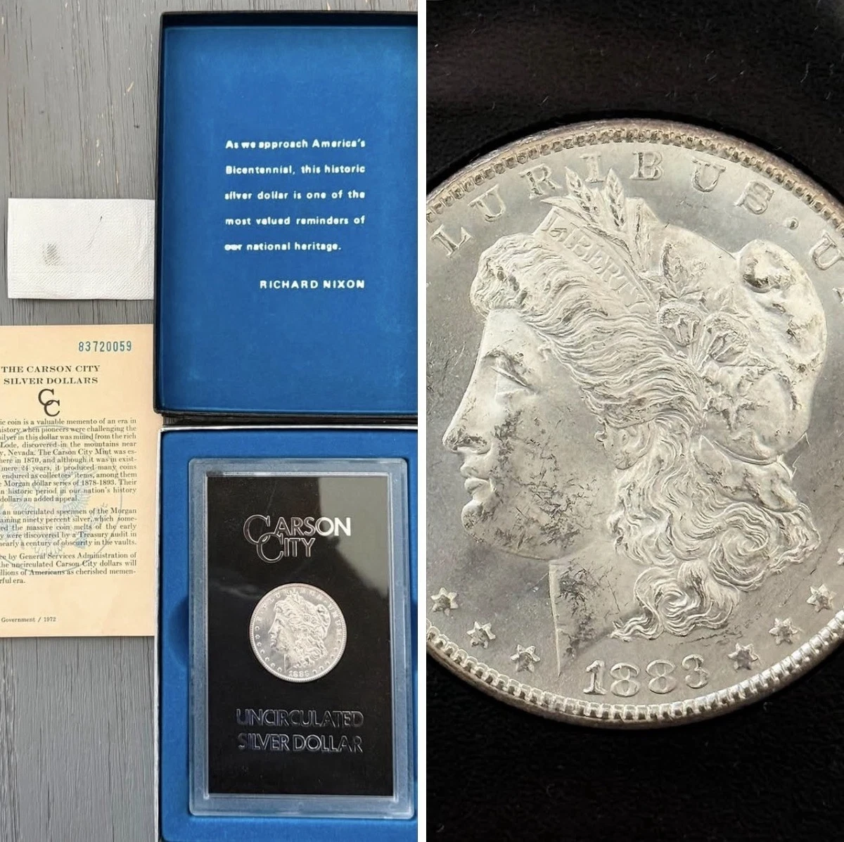1883 cc カーソンシティ　モルガンダラー　gsa ホルダー　1ドル　銀貨 1883 Cc Morgan Silver Dollar Gsa for sale | eBay