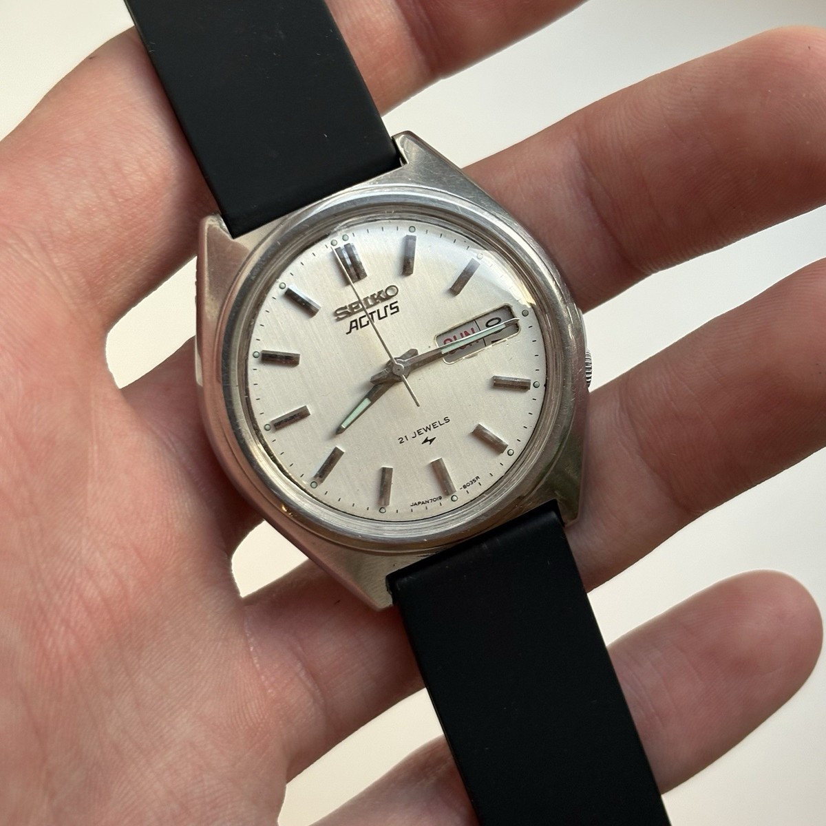 タク SEIKO ACTUS SS 21JEWELS Vintage Vintage Seiko Actus 21 Jewels Automatic 7019-8010 | eBay