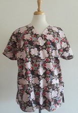 Dickies Women's Floral Scrub Top Sz M