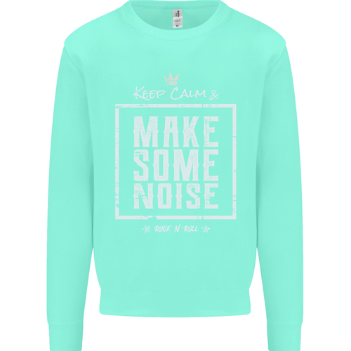 Rock n Roll Keep Calm & Make Some Noise Kids Sweatshirt Jumper - Picture 29 of 92