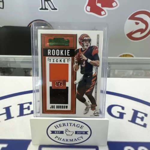 Joe Burrow Rookie Ticket Patch Black and Orange