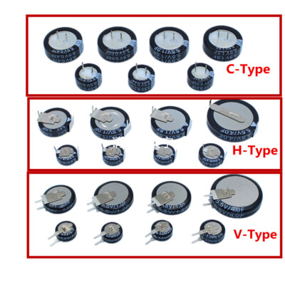 1Pc 5.5V 0.1F/0.22F/0.33F/0.47F/0.68F/1F/1.5F/4F Super Farad Capacitor