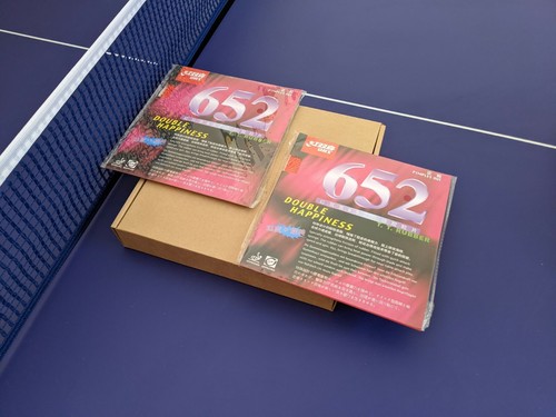 2 X DHS 652 Pips Out Table Tennis Rubber Sheet Red Color Ping Pong Rubber Sponge - Picture 6 of 6
