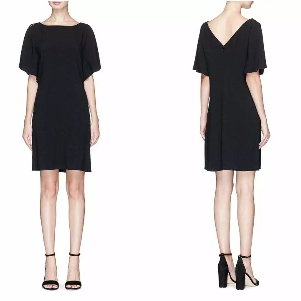 Split sleeve best sale black dress