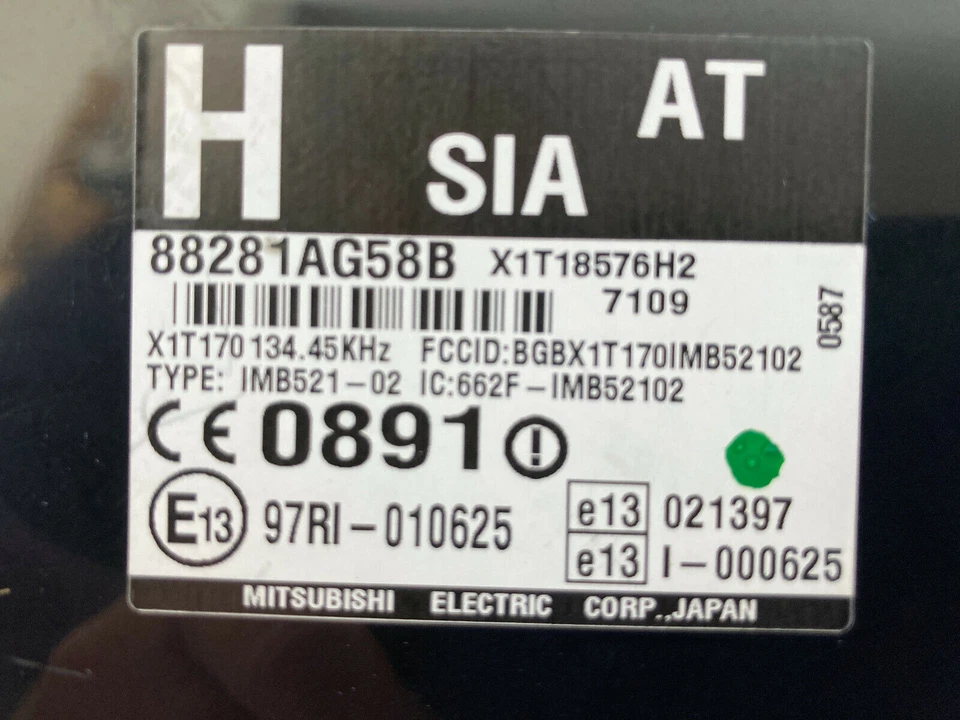 Subaru Legacy Outback 2007 unidad integrada computadora de robo 88281AG58A fabricante original Foto 2 de 4