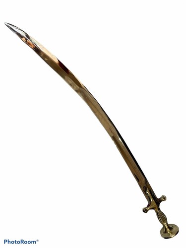 Ceremonial sword indian wedding 35 inch indian talwar with Brass scabbard - Picture 6 of 6