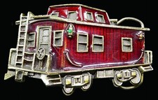 Caboose Train Railroad Car Vintage Belt Buckle