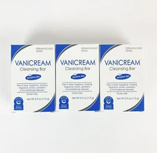 Vanicream Cleansing Bar for Sensitive Skin 3 Pack Eczema Free of Dyes Fragrance