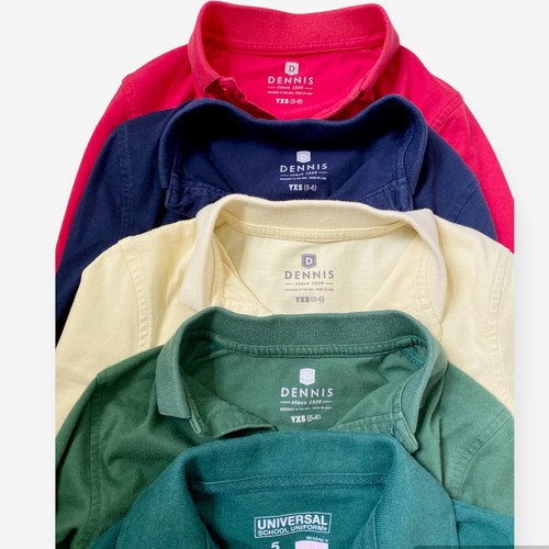 DENNIS UNIFORM Long Sleeve Shirts XS 5-6 + 1 UNIVERSAL UNIFORM Lot of 5, Unisex - Picture 3 of 20