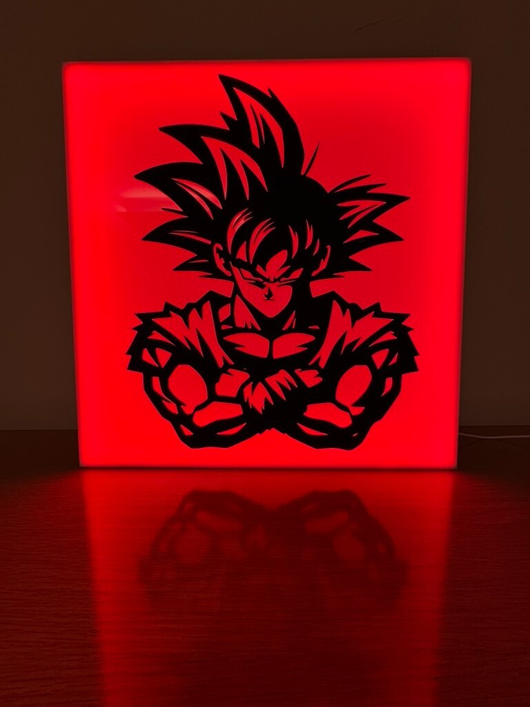 Goku Lightbox LED Box Dragonball - Lampada Gaming RGB Style