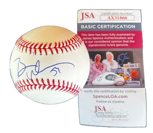 BRIAN URLACHER firmato (Chicago Bears) Major League OML baseball JSA AX31866 - Foto 1 di 2