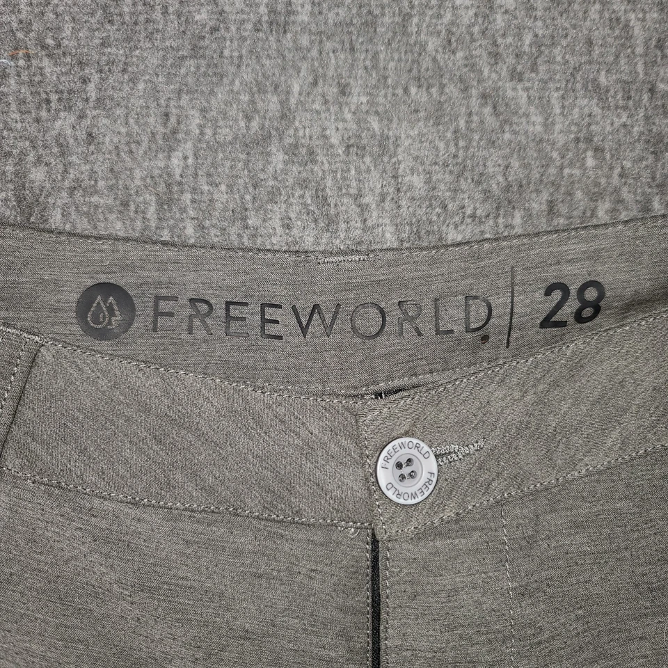 Pantalones cortos híbridos elásticos Freeworld para hombre - talla 28 - gris - ropa deportiva informal Foto 2 de 4