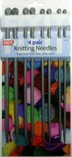 4 PAIRS KNITTING NEEDLES SINGLE POINT 25cm 4mm 5mm 6mm 8mm PLASTIC HOBBY 25cm