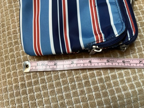 Baggallini Crossbody Small Bag - Red, Blue Stripe - Nylon - Pretty!! - 第 9/11 張圖片