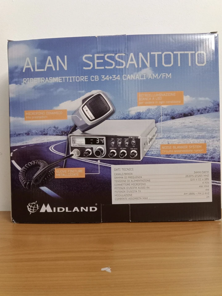 MIDLAND ALAN 68 CB 34+34 CANALI AM FM SESSANTOTTO OMOLOGATO CAMION AZIENDE - Imagen 3 de 3