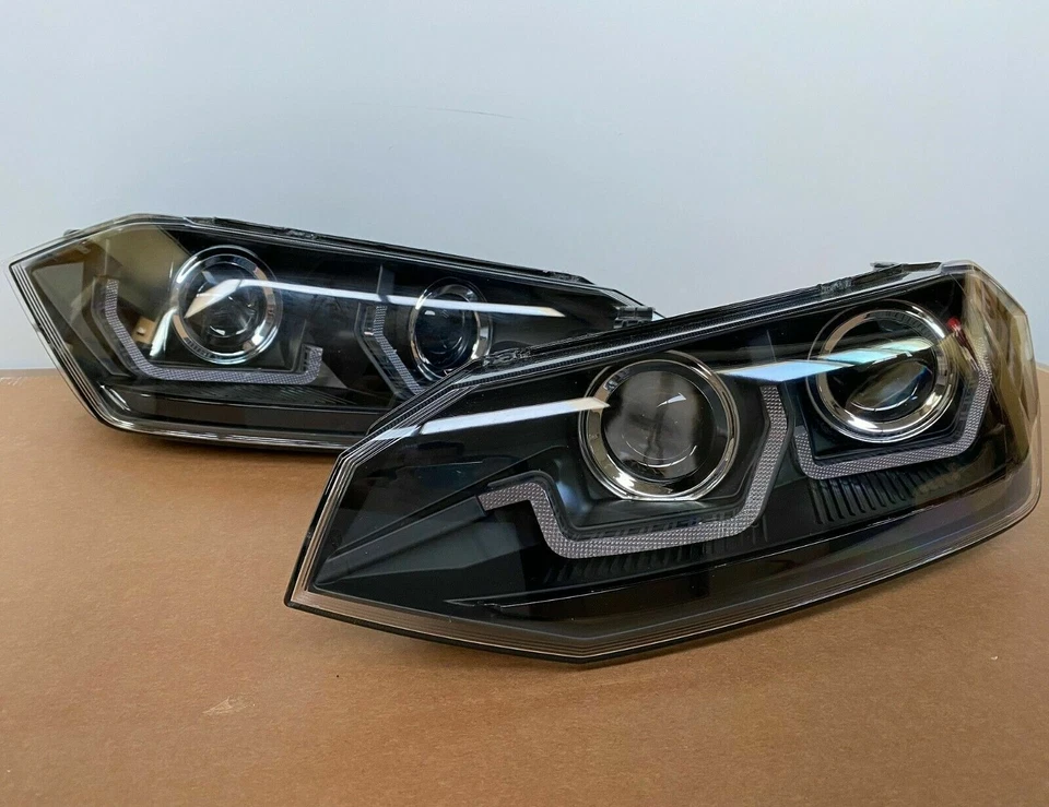 Scheinwerfer passend für VW Polo 6 AW 2017+ schwarz dynamischer Led Laufblinker - Bild 2 von 4