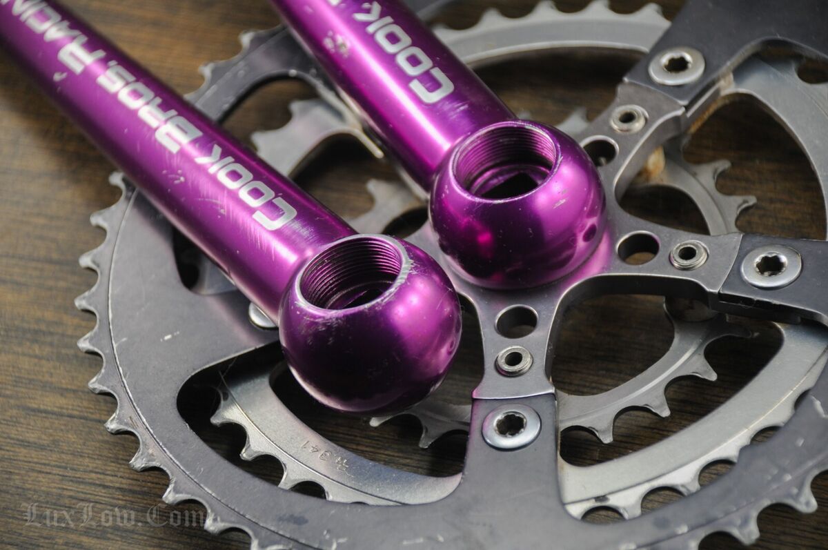 Vintage Cook Bros. Racing Mountain Bike CRANKS 175mm Purple Vintage Cook Bros. Racing Mountain Bike CRANKS 175mm Purple
